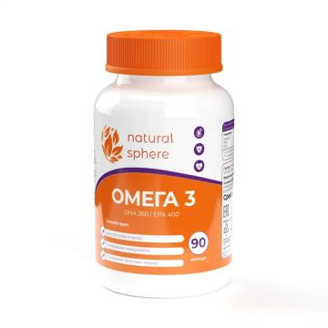 NATURALSPHERE, Омега-3, капсулы, 90 шт.