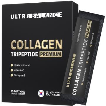 Ultrabalance, Коллаген морской с гиалуроновой кислотой и витамином С, саше, 30*1,9 г
