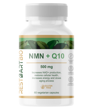 Restartbio, NMN + Q10 (продление молодости), капсулы, 60 шт.