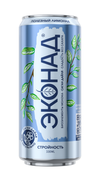 Эконад, Функциональный полезный лимонад СТРОЙНОСТЬ, с саган-дайля и ревенем, 0,33 мл