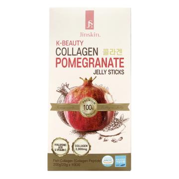 Jinskin, Коллагеновое желе с гранатом, гиалуроновой кислотой и витамином C, стики, 10*20 г